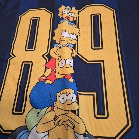 The Simpsons 20th Television Vibrant Blue Long Sleeve Jersey Shirt Men's size S - Picture 6 of 16